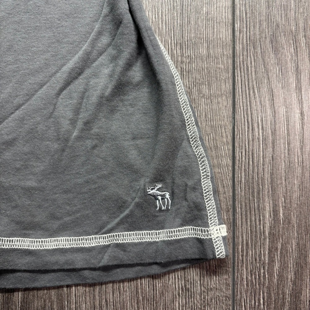 Abercrombie & Fitch Y2K Small Gray Lace Trim Racerback Cami Top Contrast Stitch - Picture 2 of 6